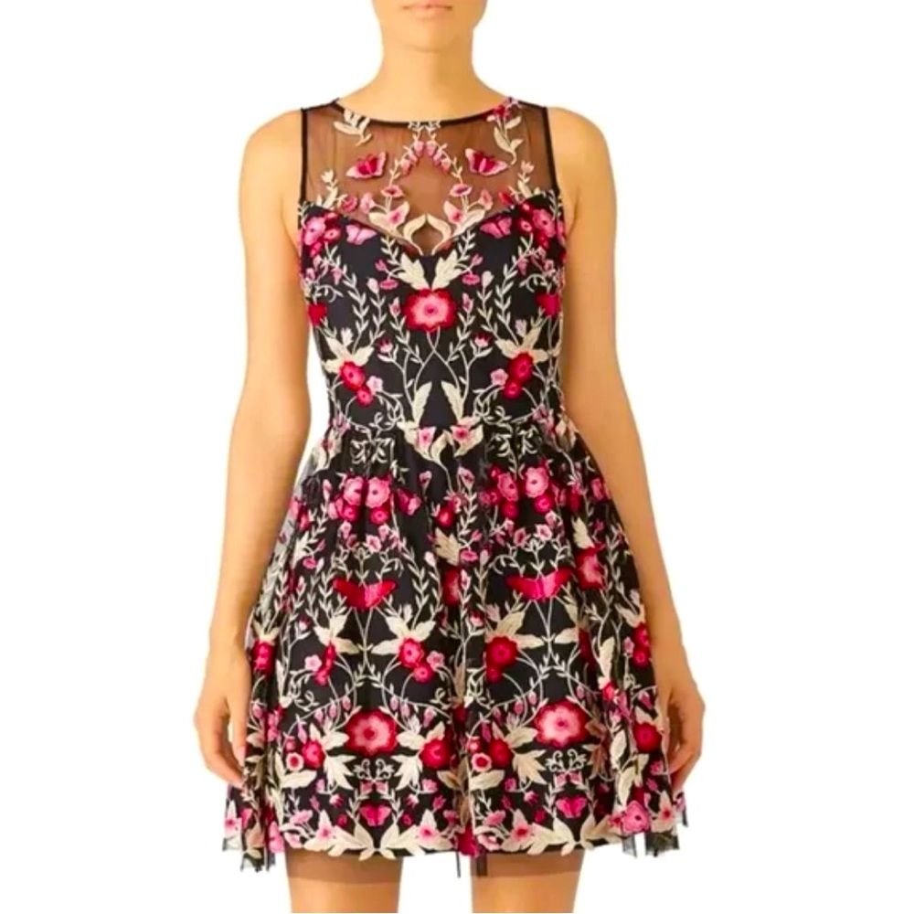 Shoshonna Midnight Embroidered Dress